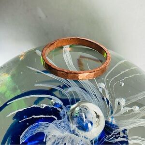 Raw Copper Ring Size 13 Band Jewelry Minimal Hammered Solid Handcrafted Made USA